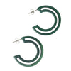 * Negative Space Tagua Hoops - Jasper Green