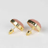 * Rose Onyx Stud Earrings