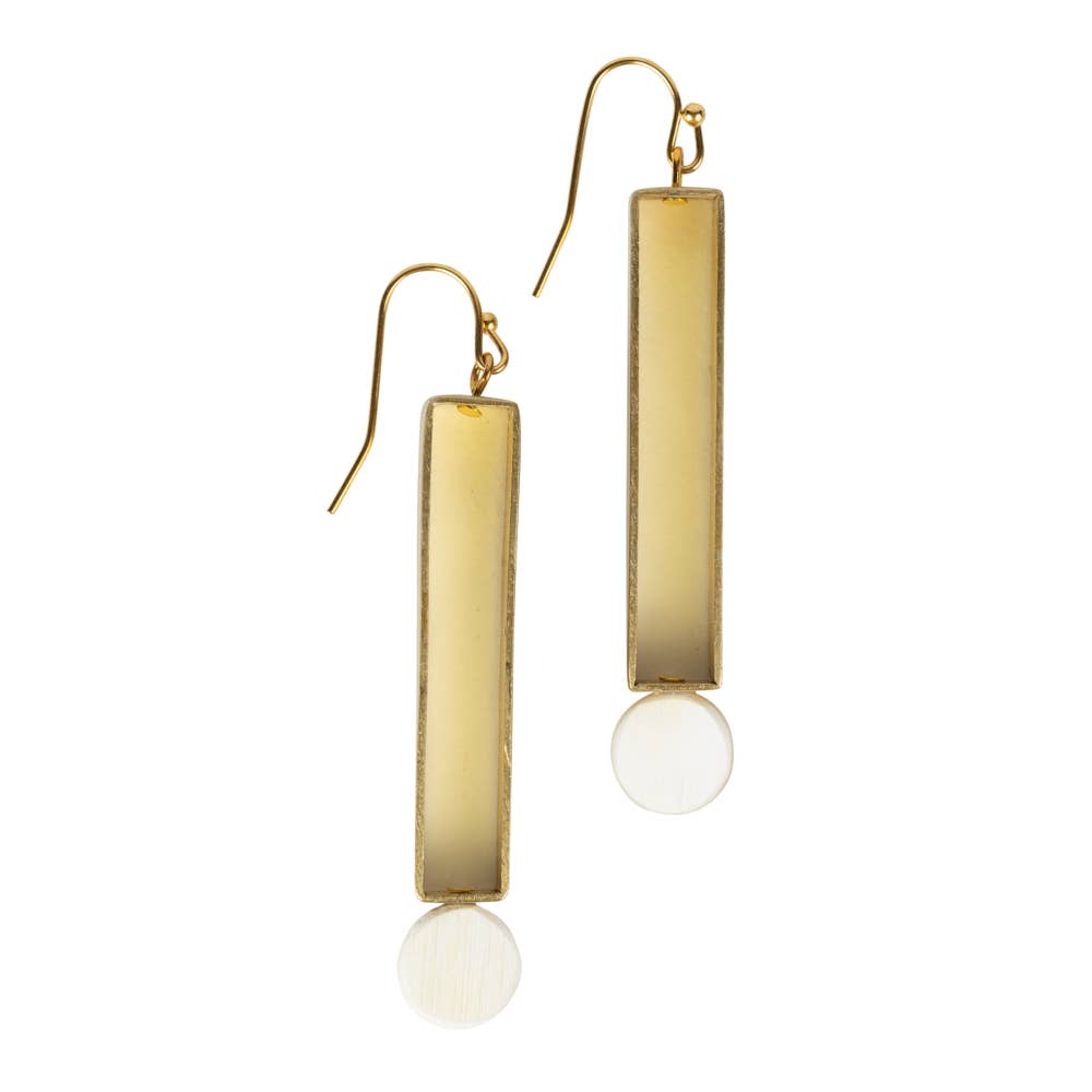 * Brass Exclamation Point Earrings