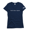 Read Relax Repeat V Neck Tee - unisex triblend