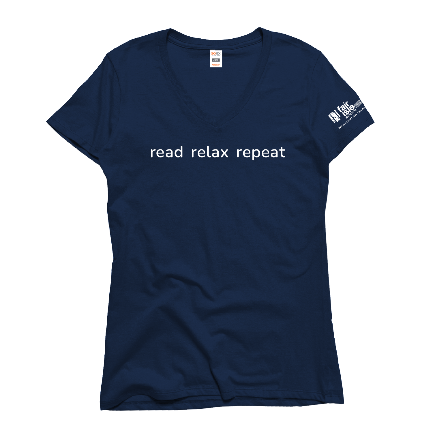 Read Relax Repeat V Neck Tee - unisex triblend