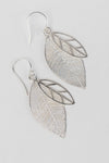 * Silver Leaves Earrings