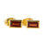 * Garnet Gold Baguette Earrings