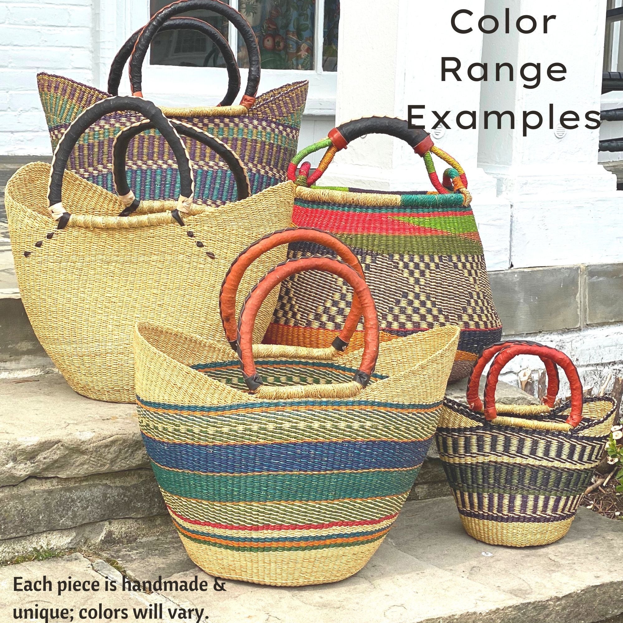 Woven Tote Basket | Amish Flexible Wicker Market & Shopping Bag