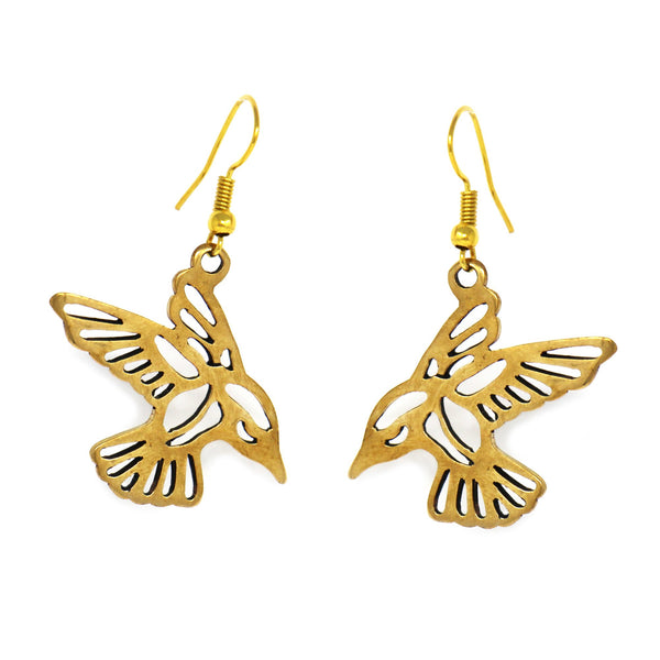 Buy Senco Gold 22K Yellow Gold Graceful Swing Bird Gold Drop Earrings online